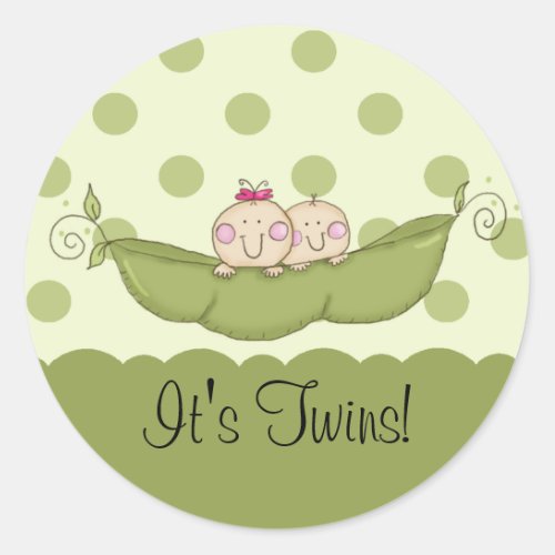 Sweet Little Pea Baby Twins Sticker