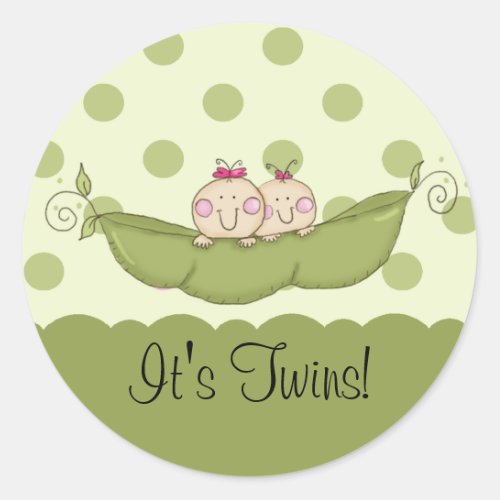 Sweet Little Pea Baby Twins Sticker