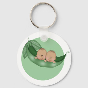 Sweet Little Pea Twins Keychain