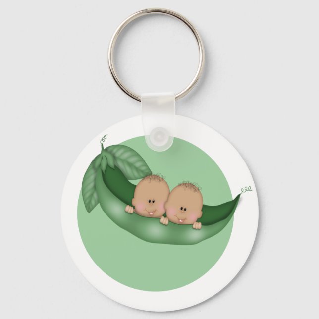 Sweet Little Pea Twins Keychain (Front)