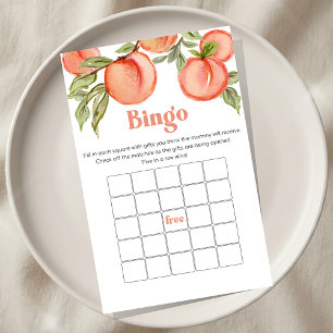 Sweet Little Peach Baby Shower Bingo Game