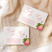 Sweet Little Peach Baby Shower Book Request