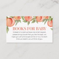 Sweet Little Peach Baby Shower Books for Baby