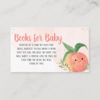 Sweet Little Peach Baby Shower Books for Baby