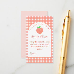 Sweet Little Peach Baby Shower Enclosure Card