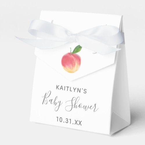Sweet Little Peach Baby Shower Favor Boxes