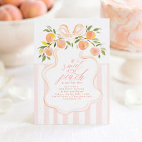 Sweet Little Peach Baby Shower Invitation