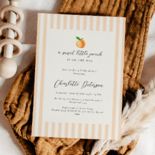 Sweet Little Peach Baby Shower Invitation
