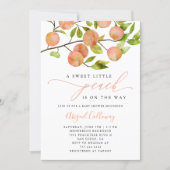 Sweet Little Peach Baby Shower Invitation (Front)