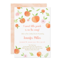 Sweet Little Peach Baby Shower Invitation