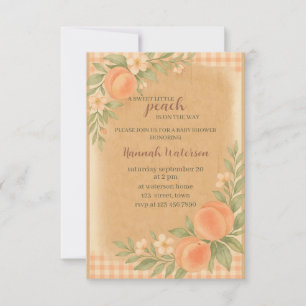 Sweet Little Peach Baby Shower Invitation
