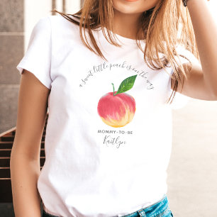 Sweet Little Peach Baby Shower Mommy-to-be T-Shirt