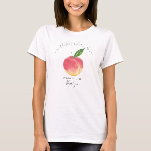 Sweet Little Peach Baby Shower Mommy_to_be T_Shirt