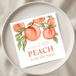 Sweet Little Peach Baby Shower Napkins