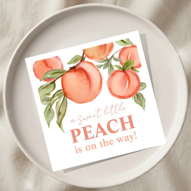 Sweet Little Peach Baby Shower  Napkins (Creator Uploaded)