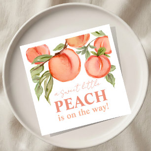 Sweet Little Peach Baby Shower  Napkins