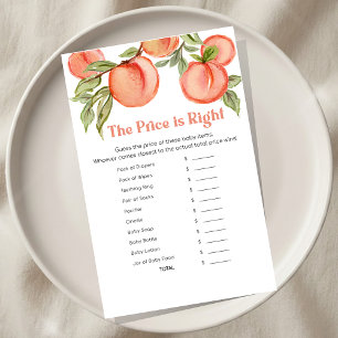 Sweet Little Peach Baby Shower Price is Right Game