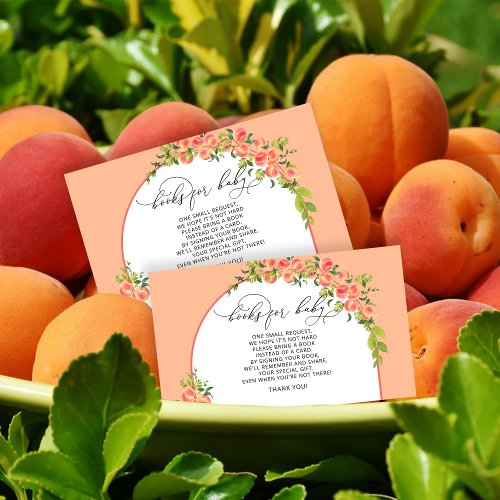 Sweet Little Peach Books for Baby Ticket Enclosure Card