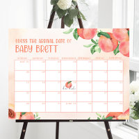Sweet Little Peach Guess the due Date calendar