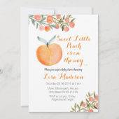 Sweet Little Peach is on the way Baby Shower Invitation (Front)