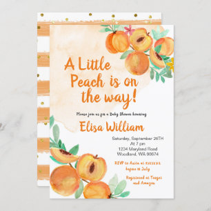 Sweet Little Peach is on the Way Baby Shower Invitation