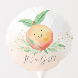 Sweet Little Peach It' a Girl Balloon
