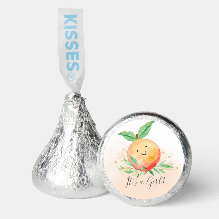 Sweet Little Peach It' a Girl Hershey®'s Kisses® | Zazzle