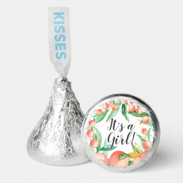 Sweet Little Peach It' a Girl Hershey®'s Kisses® (Front)
