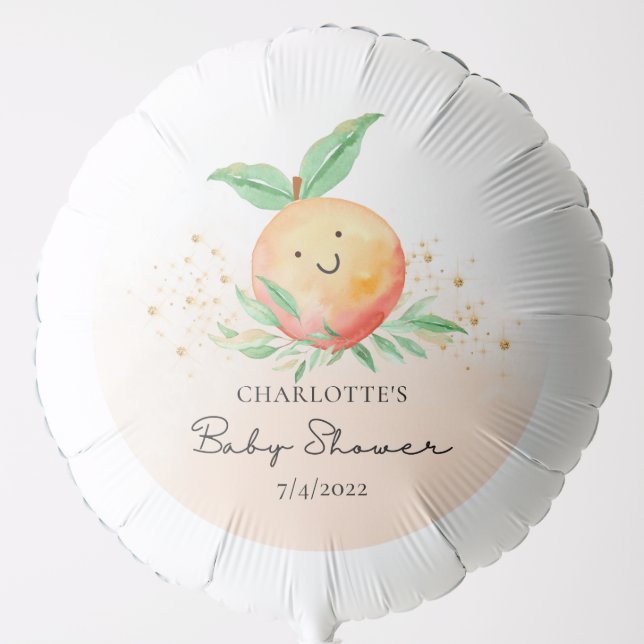 Sweet Little Peach It's A Girl Balloon (Front)
