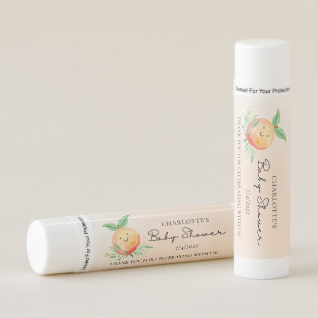 Sweet Little Peach Lip Balm (Front)