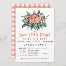 Sweet Little Peach On the Way Baby Shower
