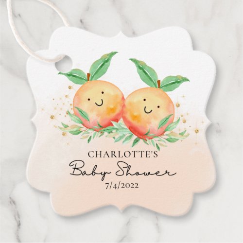 Sweet Little Peaches Favor Tags
