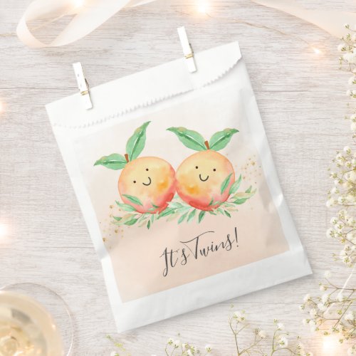Sweet Little Peaches It Twins Favor Bag
