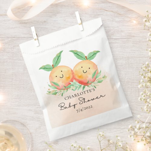 Sweet Little Peaches Its Twins Favor Bag