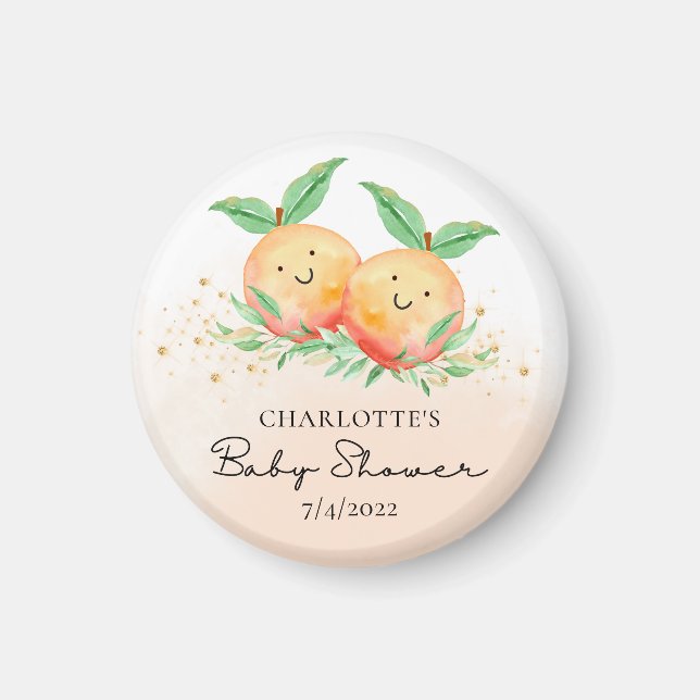 Sweet Little Peaches It's Twins Magnet (Front)