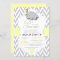 Sweet Little Peanut Elephant Baby Shower 🐘 Invitation