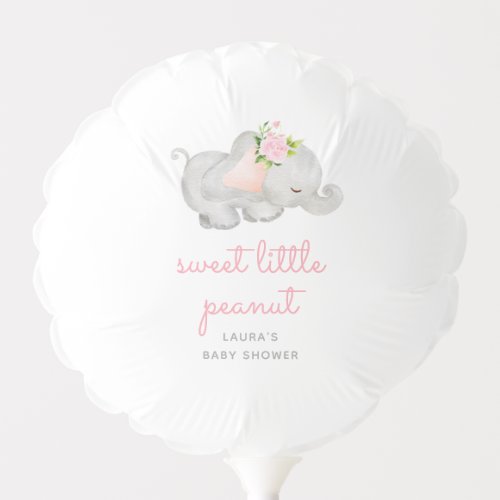 Sweet Little Peanut Floral Elephant Baby Shower Balloon