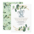 Sweet Little Peanut Greenery Elephant Baby Shower