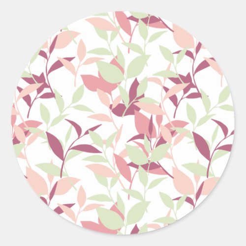 Sweet Little Pink Spring Garden Design Classic Round Sticker