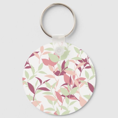 Sweet Little Pink Spring Garden Design Keychain