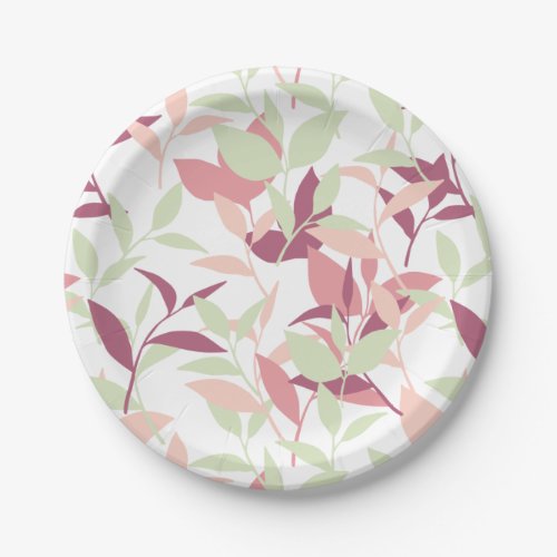Sweet Little Pink Spring Garden Design Paper Plates