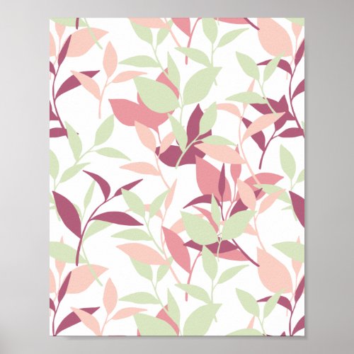 Sweet Little Pink Spring Garden Design Poster