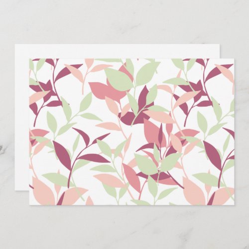 Sweet Little Pink Spring Garden Holiday Card