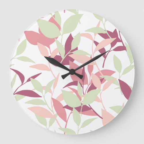 Sweet Little Pink Spring Garden Large Clock