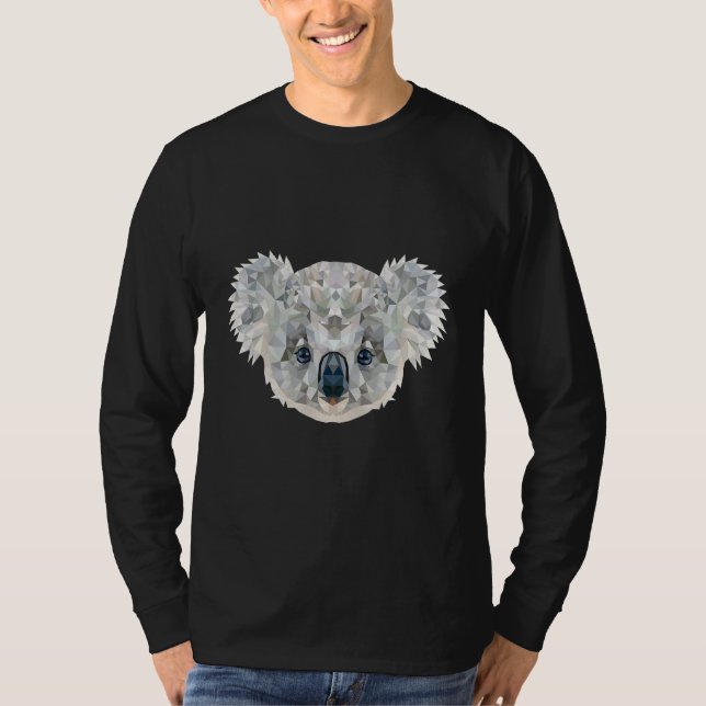 Sweet little polygon Koala of Australia T-Shirt (Front)