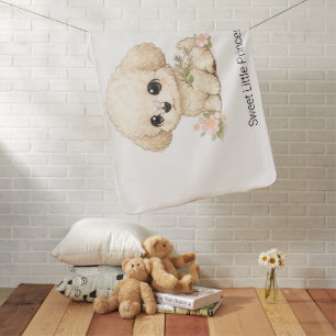 Sweet Little Princess Chibi Toy Poodle Baby Blanket