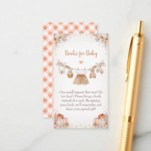 Sweet Little Pumpkin Autumn Baby Shower  Enclosure Card