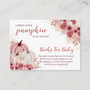 Sweet Little Pumpkin Autumn Baby Shower Enclosure Card