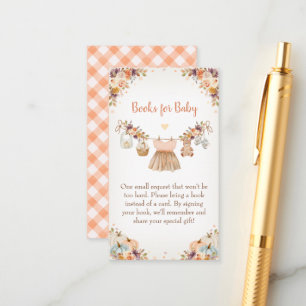 Sweet Little Pumpkin Autumn Baby Shower Enclosure Card
