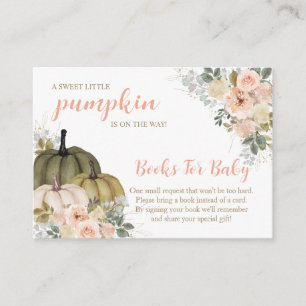 Sweet Little Pumpkin Autumn Baby Shower Enclosure Card